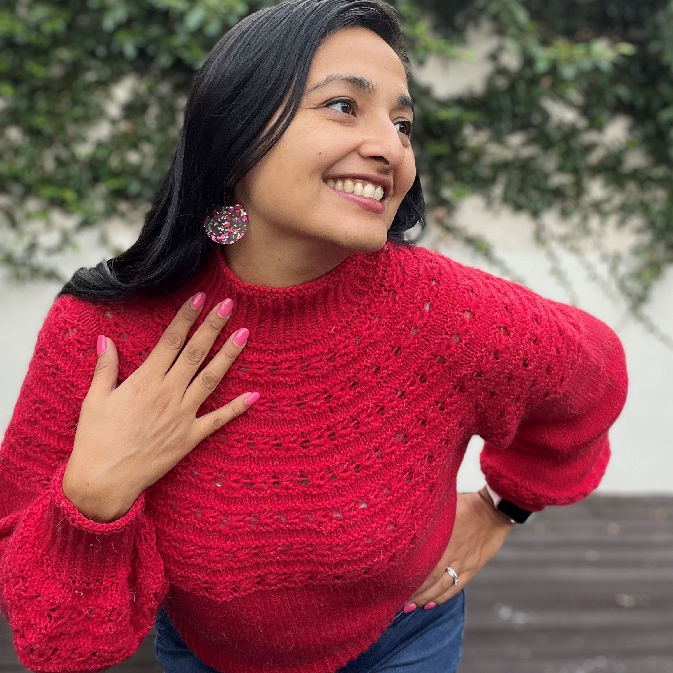 Love Number Sweater knitting pattern | Lily Kate Makes designs