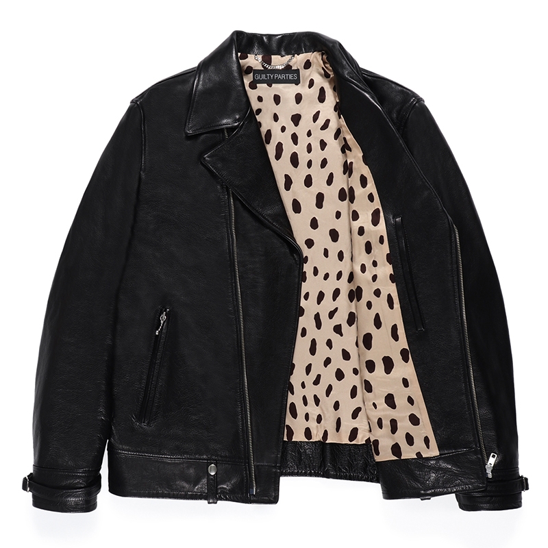WACKO MARIA/COWHIDE LEATHER DOUBLE RIDERS JACKET（BLACK）［レザー