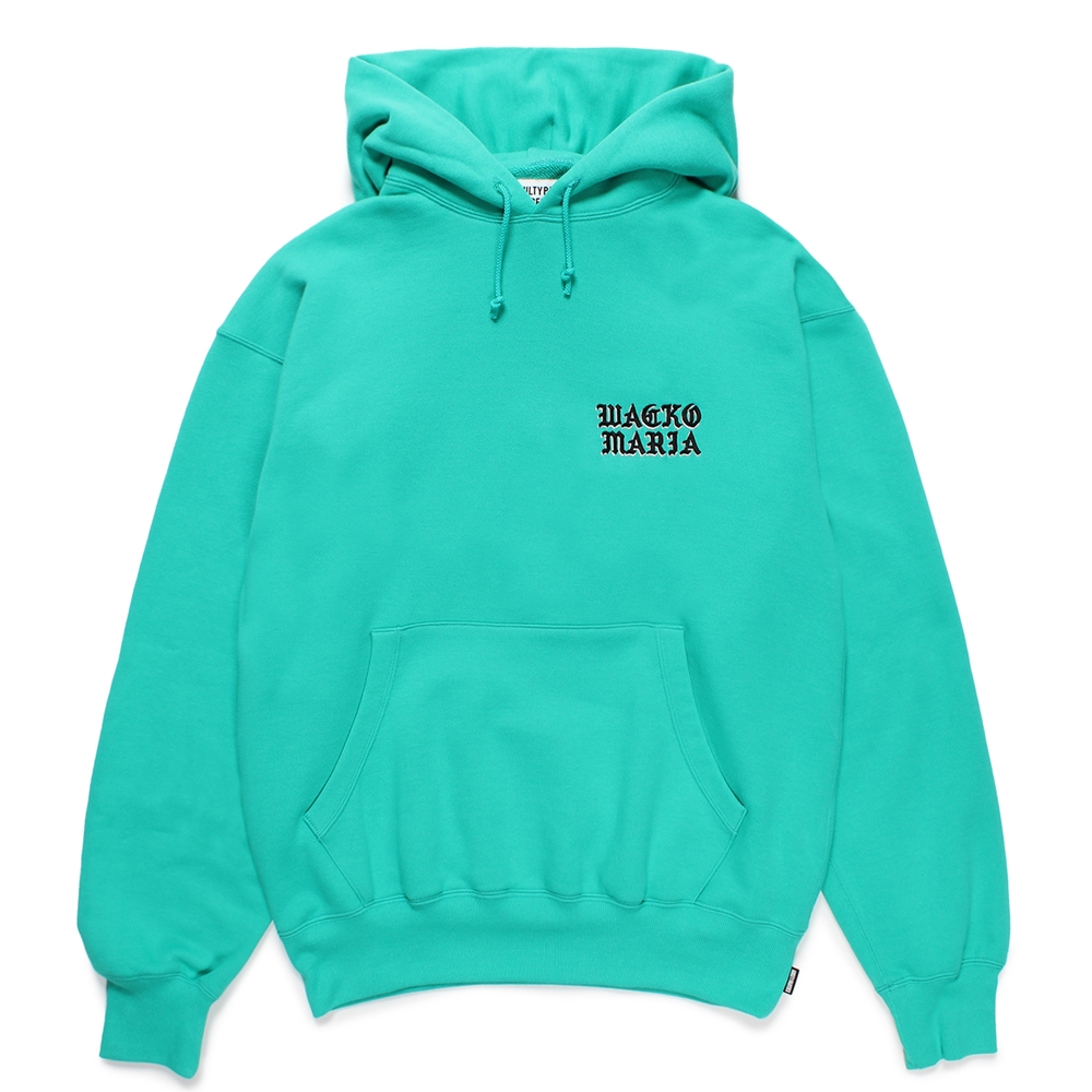 WACKO MARIA/MIDDLE WEIGHT HOODED SWEAT SHIRT（TURQUOISE）［プル