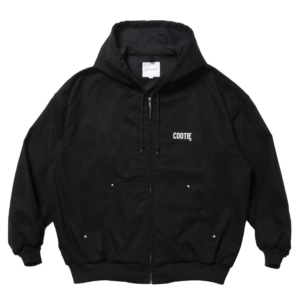 COOTIE PRODUCTIONS/Abyss Dyed Duck Hooded Work Jacket（Black