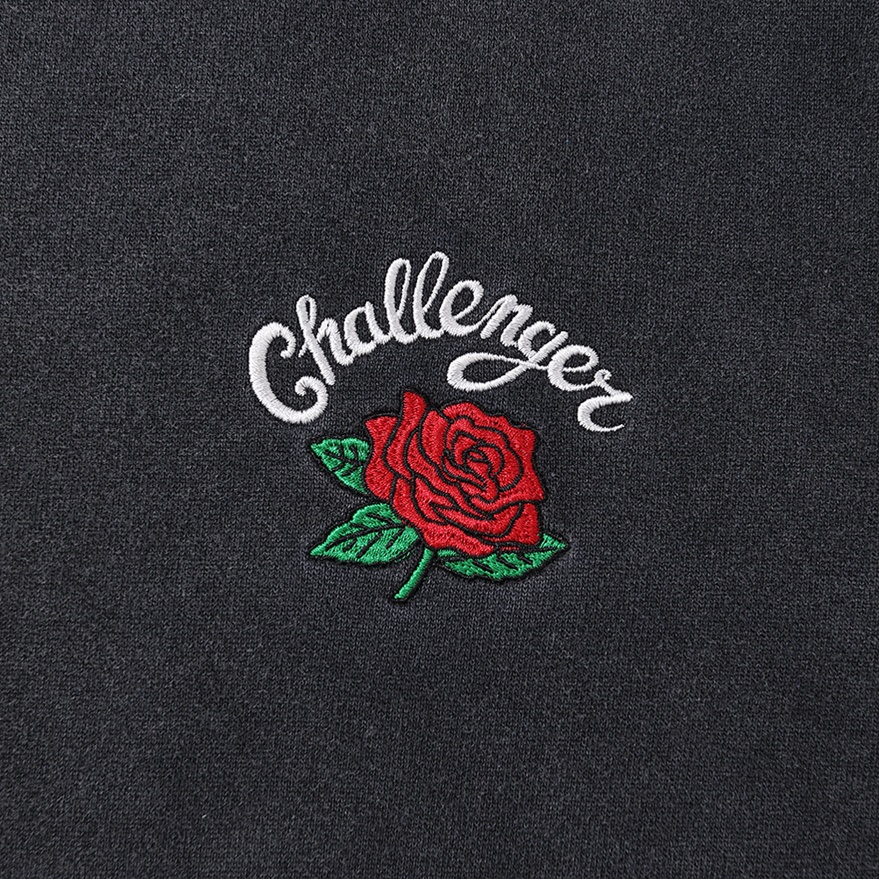 CHALLENGER/ROSE ZIP HOODIE（BLACK）［ローズジップフーディー-25秋冬