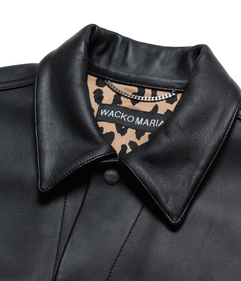WACKO MARIA/LEATHER TRUCKER JACKET（BLACK）［レザートラッカーJKT