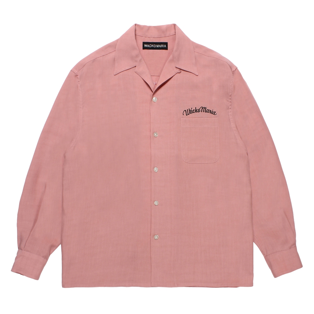 WACKO MARIA/50'S OPEN COLLAR SHIRT（PINK）［50'Sオープンカラー