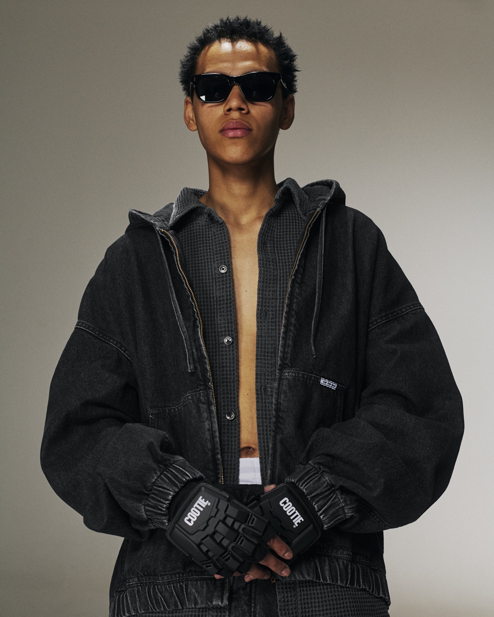 COOTIE PRODUCTIONS/12.5oz Denim Zip Up Hooded Jacket（Indigo