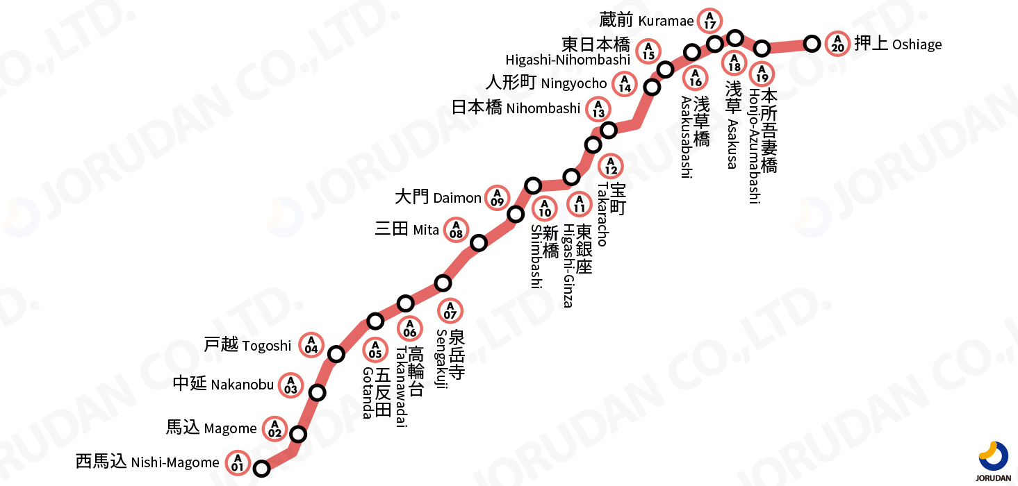 都営浅草線の路線図・地図 - ジョルダン