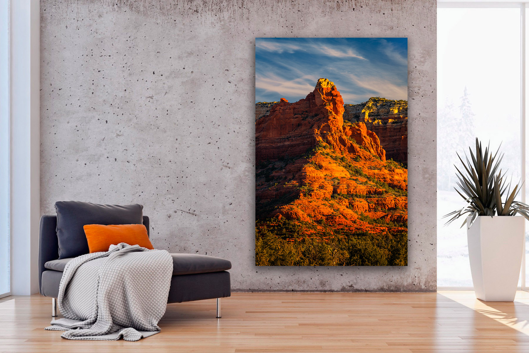 Sedona Arizona Red Rock Formation Shadows Fine Art Print | Prints
