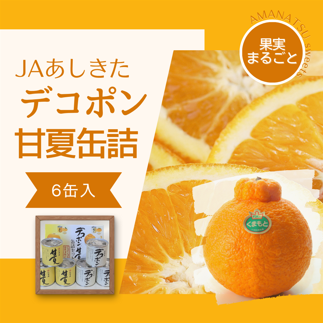デコポン甘夏缶詰セット(6缶): you+youくまもと 農畜産物市場|【JA