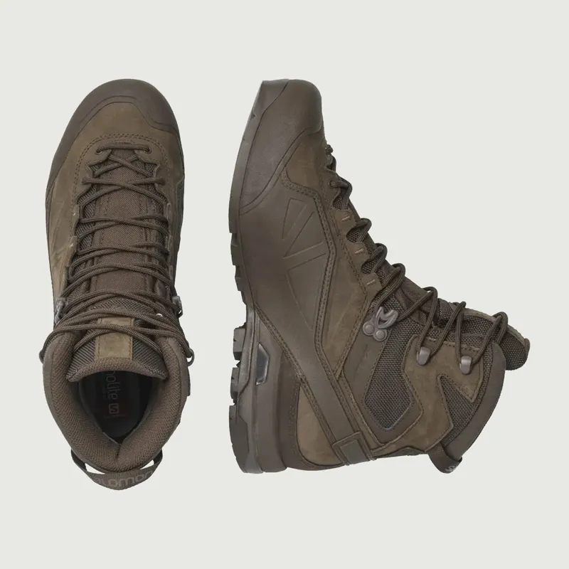 Salomon X ALP Gore Tex Forces Military Boots In Earth Brown
