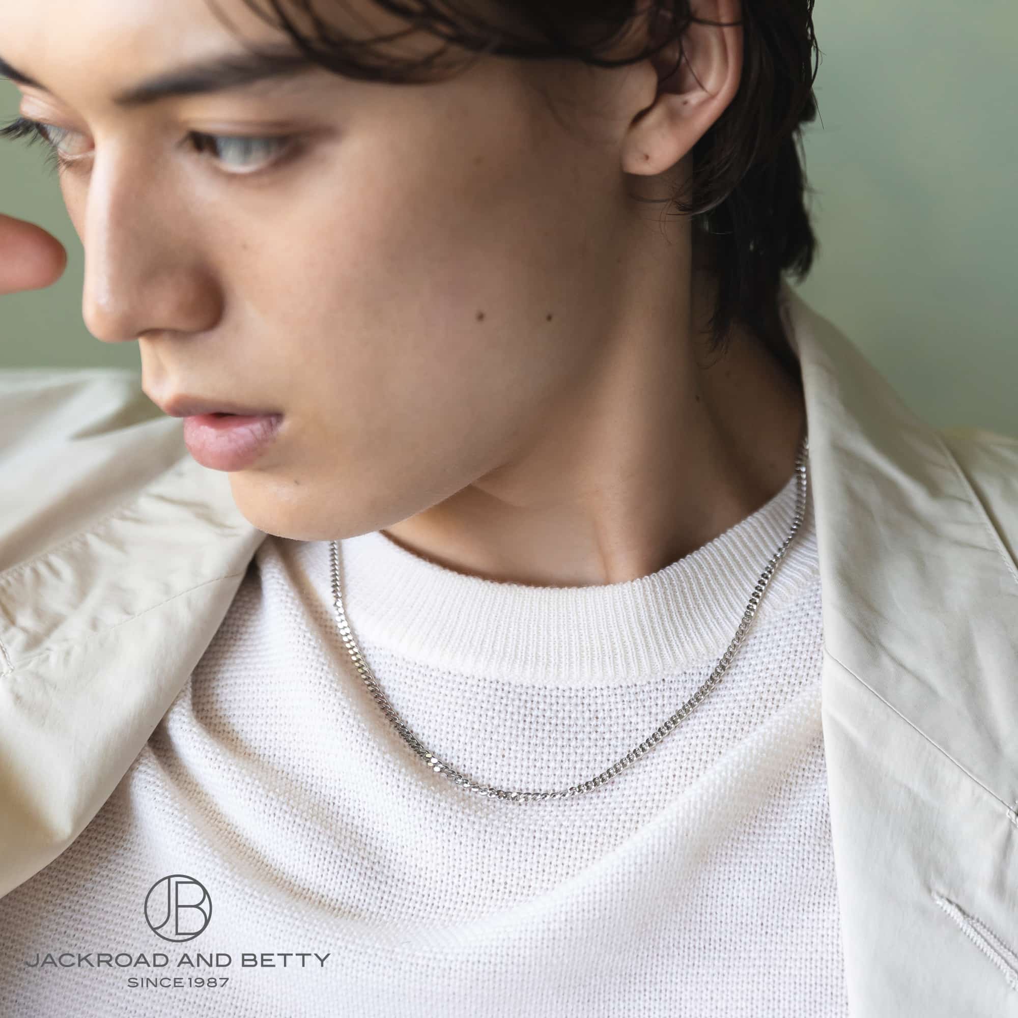 PT850 2面 シングル 20g 50cm ネックレス プラチナ 造幣局刻印有り