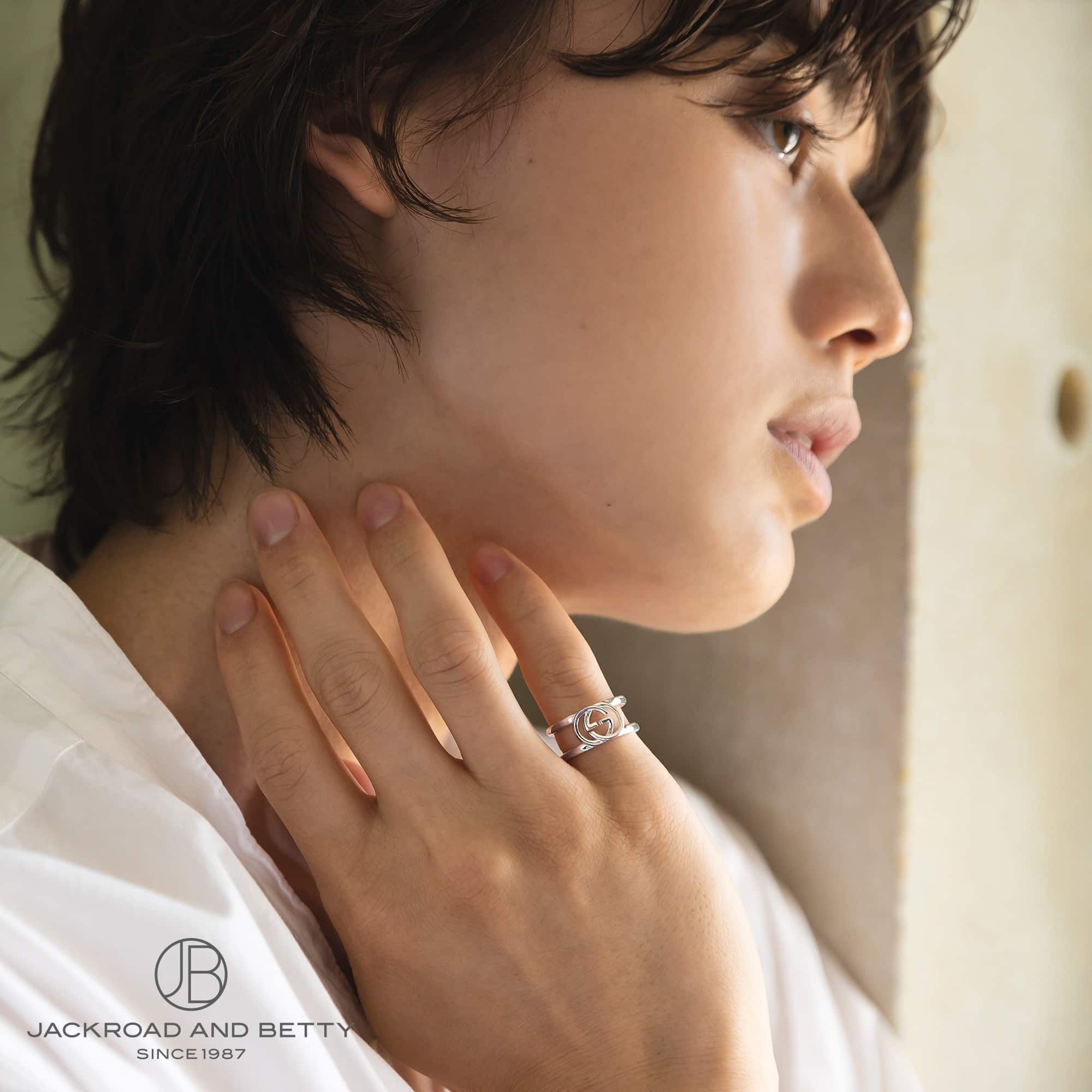 インターロッキングG ワイド オープン バンド リング[YBC295716001015