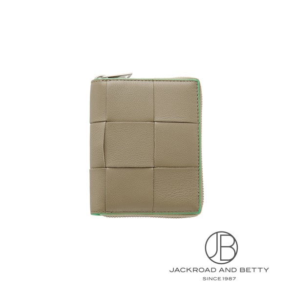 カセット ジップ アラウンド ウォレット トープ ベージュ[708614 V1Q73