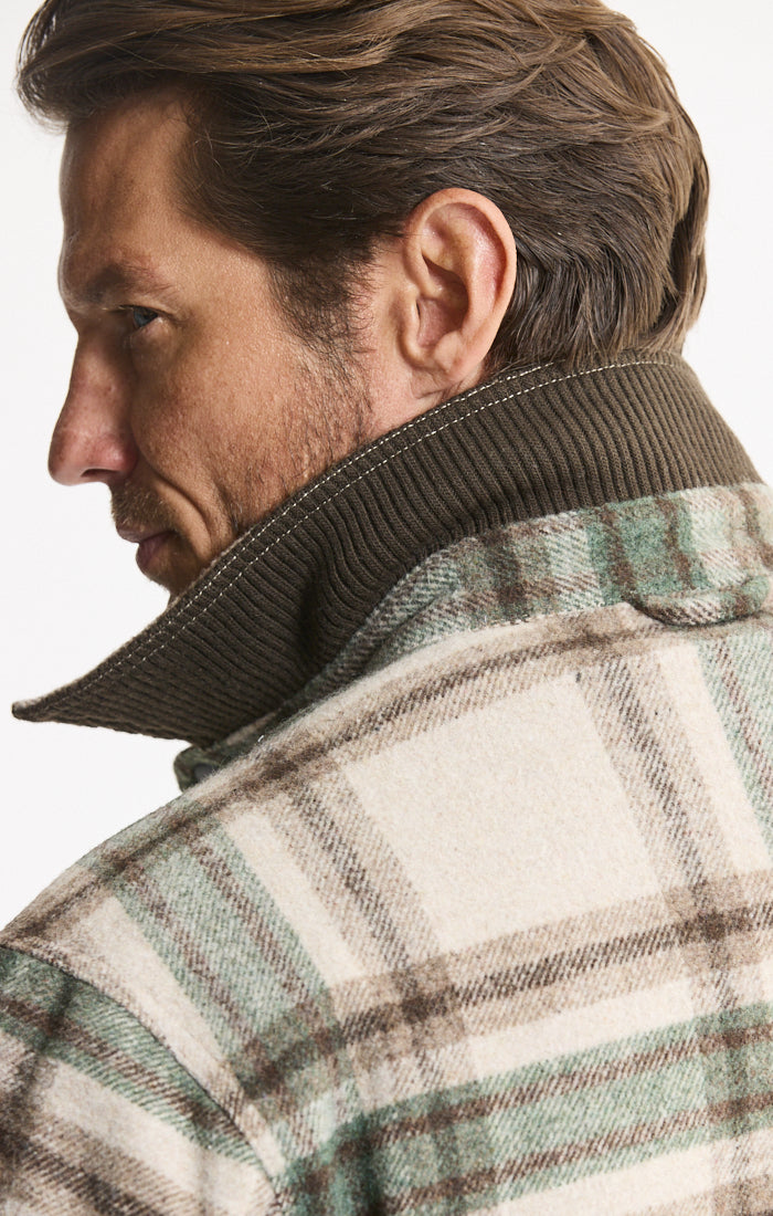 Sherpa Lined Wool Blend Shirt Jacket | Men's Shirt Jacket | JACHS NY