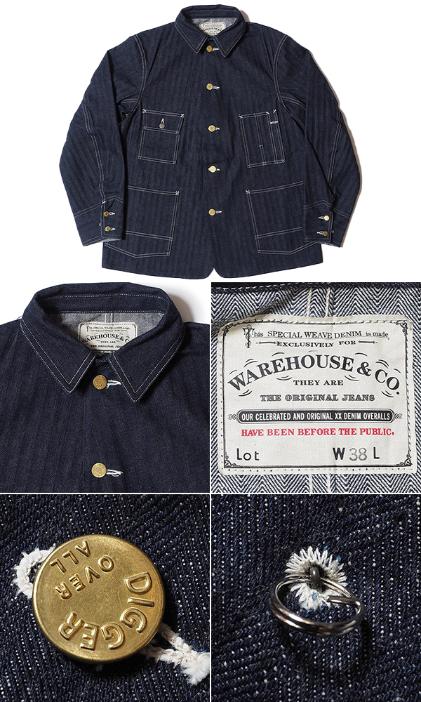 WAREHOUSE ウエアハウス インディゴ|ヘリンボーン|チンストラップ