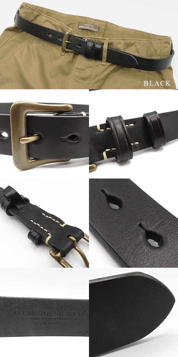 WAREHOUSE ウエアハウス サドルレザー|5ホール|ギャリソンベルト『SLIM