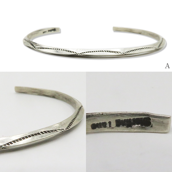 INDIAN JEWELRY ナバホ族|スタンプワーク|バングル『Navajo Stampede