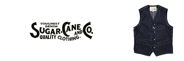 SUGAR CANE シュガーケーン ウォバッシュストライプ|ワークベスト『9oz