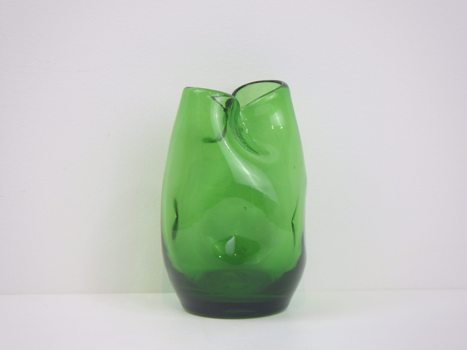 BLENKO” Vintage Hand Blown Art Glass Vase（H13cm）ブレンコ