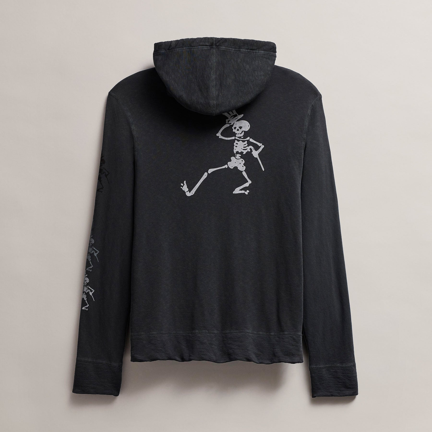 Men's Grateful Dead Dancing Skeleton Full Zip Hoodie - Carbon