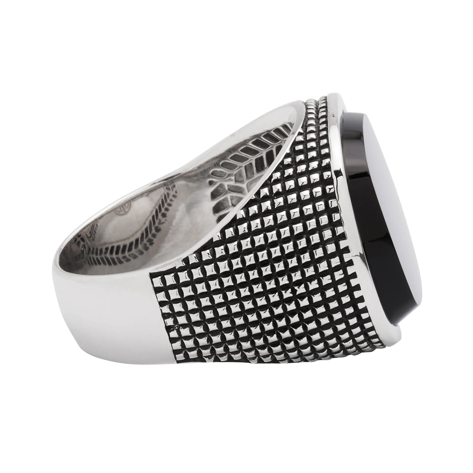 Sterling Silver Cross Etched Black Onyx Ring – Jan Leslie