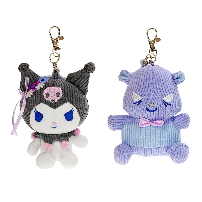 Kuromi Flower Ribbon Plush Mascot Keychain – JapanLA