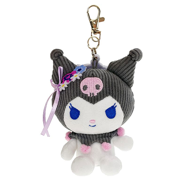 Kuromi Flower Ribbon Plush Mascot Keychain – JapanLA