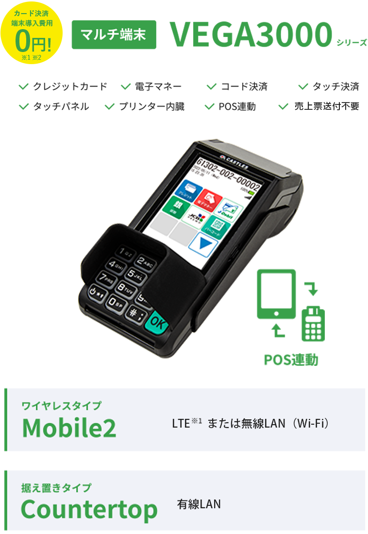 JMSのカード決済端末（VEGA3000） ｜ クレジットカードの決済代行会社