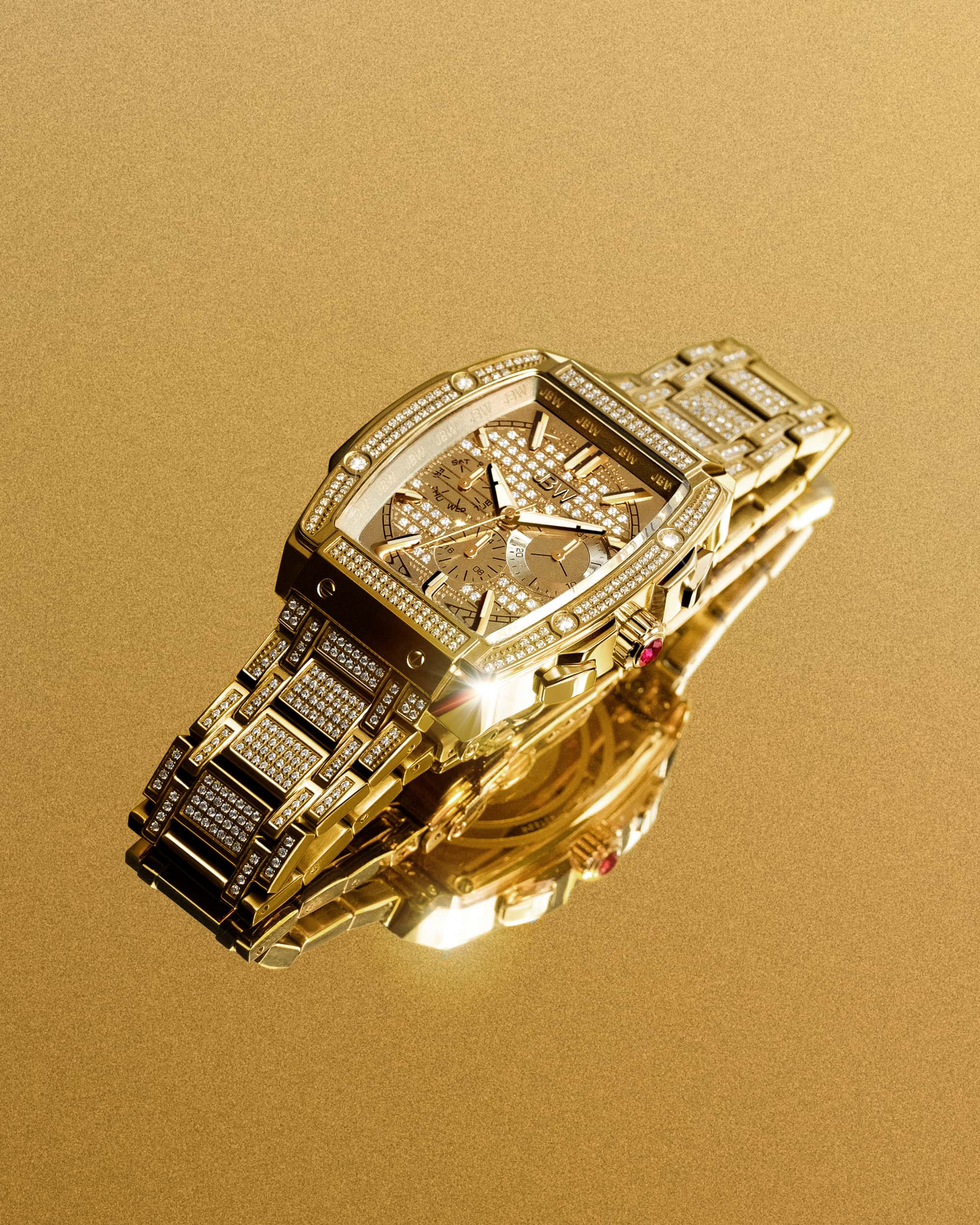 JBW Echelon Platinum Series PS570A | Men's Gold Diamond Watch