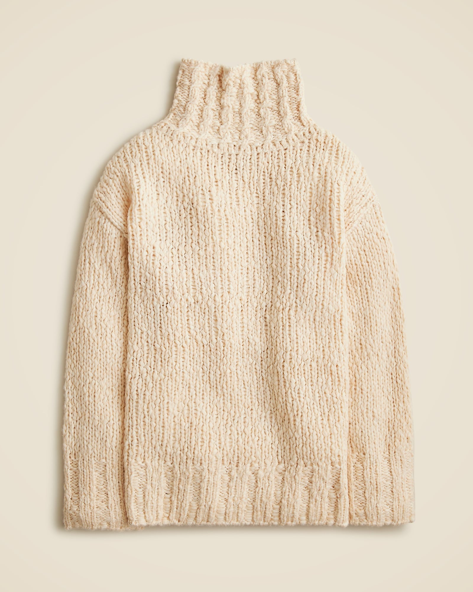 Oversized Turtleneck Sweater In Textured Yarn For Women | J.Crew