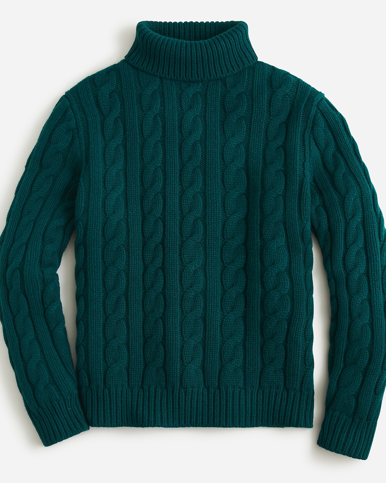 Chunky Heavyweight Cashmere Cable-knit Turtleneck Sweater For Men