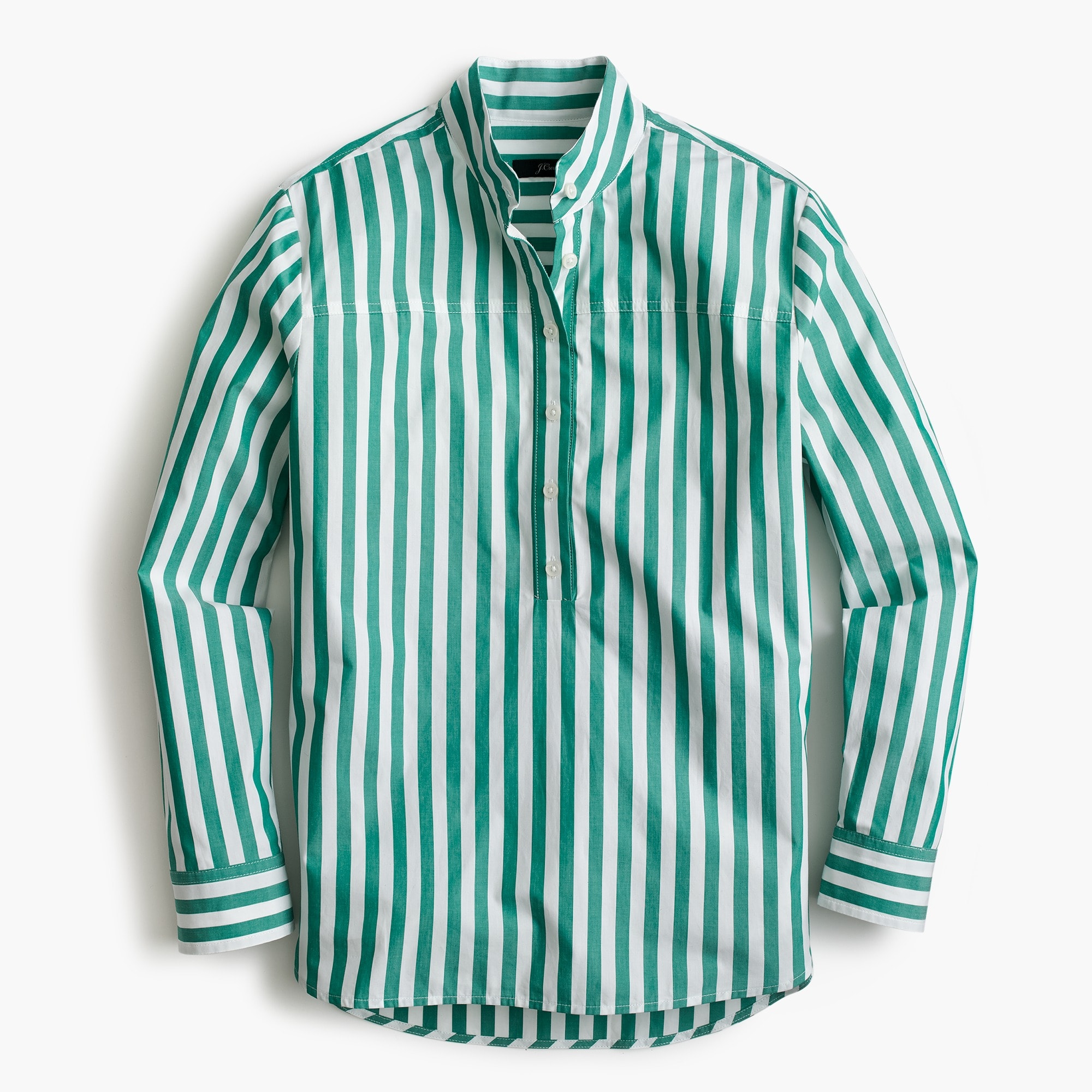 Band-collar Popover Tunic In Bold Stripe For Women | J.Crew