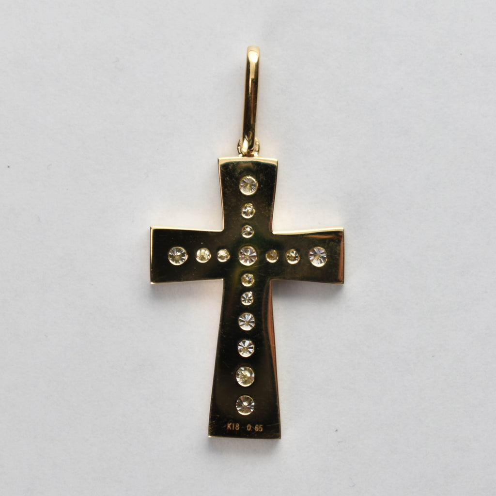 ペンダントトップ クロス K18 ダイヤモンド付 (Type-GC-N)