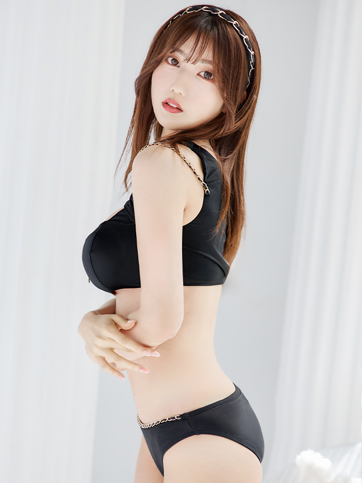 即日発送】【ビキニ】【水着】バストオープン＆ジップチェーンビキニ 2