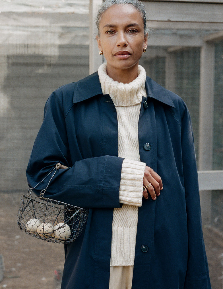 Cotton Cable Half Zip | Jenni Kayne