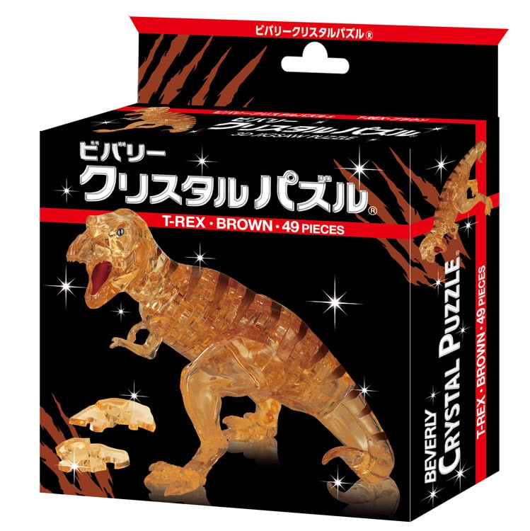 BEV-50226 クリスタルパズル T-REX・ブラウン 49ピース ビバリー の