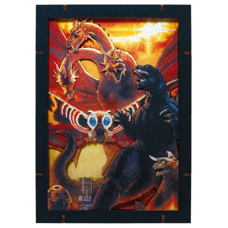 ENS-PT-WP09 ペーパーシアター-ウッドスタイル- プレミアム ゴジラ