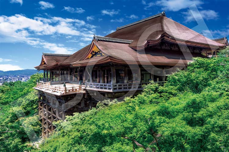 EPO-09-028s 風景 新緑映える清水寺 - 京都 1000ピース ［CP-JS