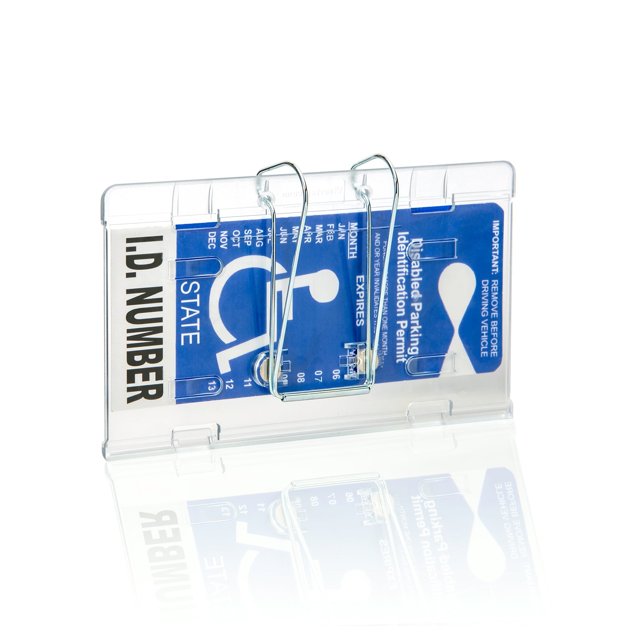 Visortag Horizontal - Best Handicap Parking Placard Holder made in