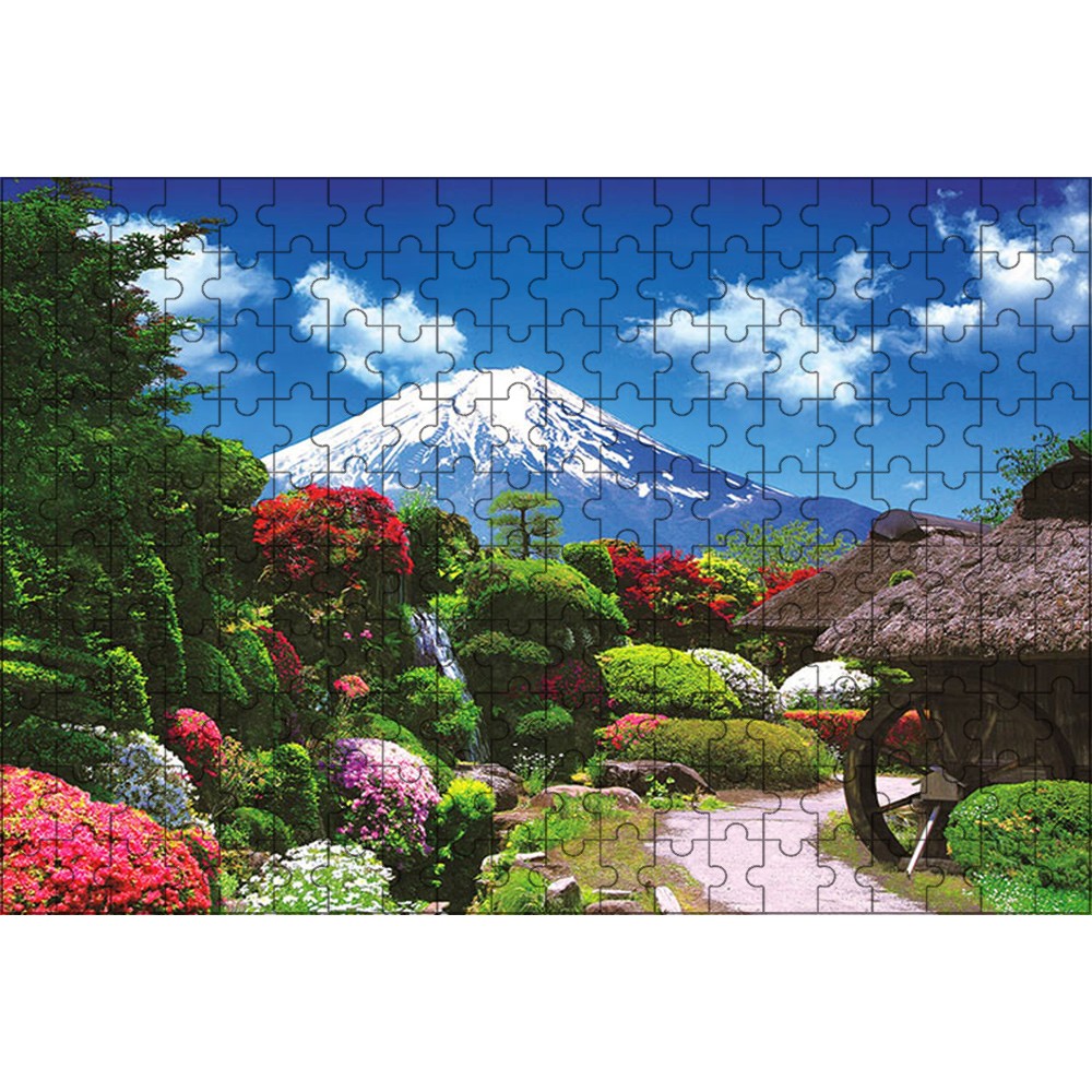 風景パズル 花咲く忍野と富士山 108ピース 25×35cm | ジグソーパズル