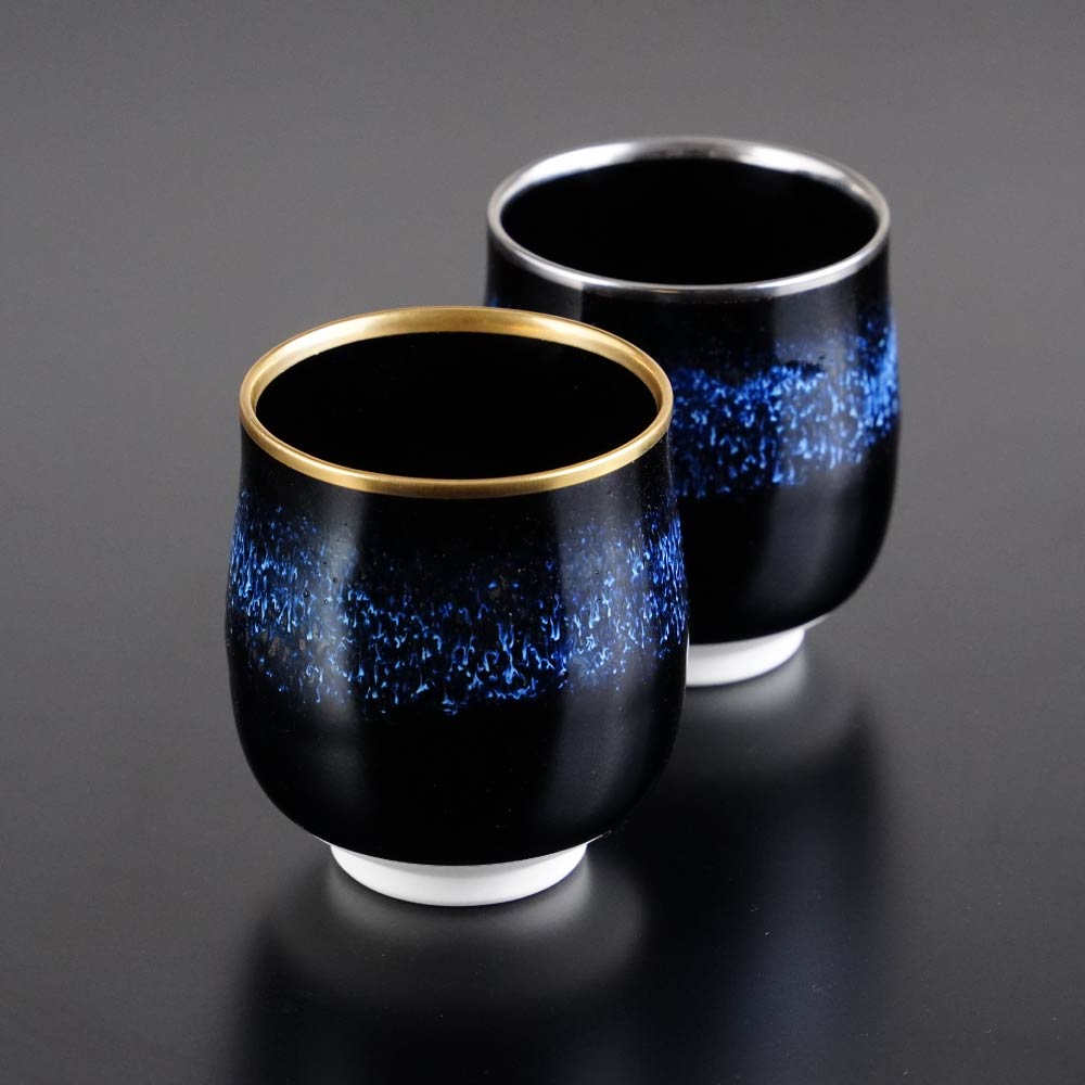 有田焼】夫婦湯呑み 青き明星 陽光 月光 - JTOPIA