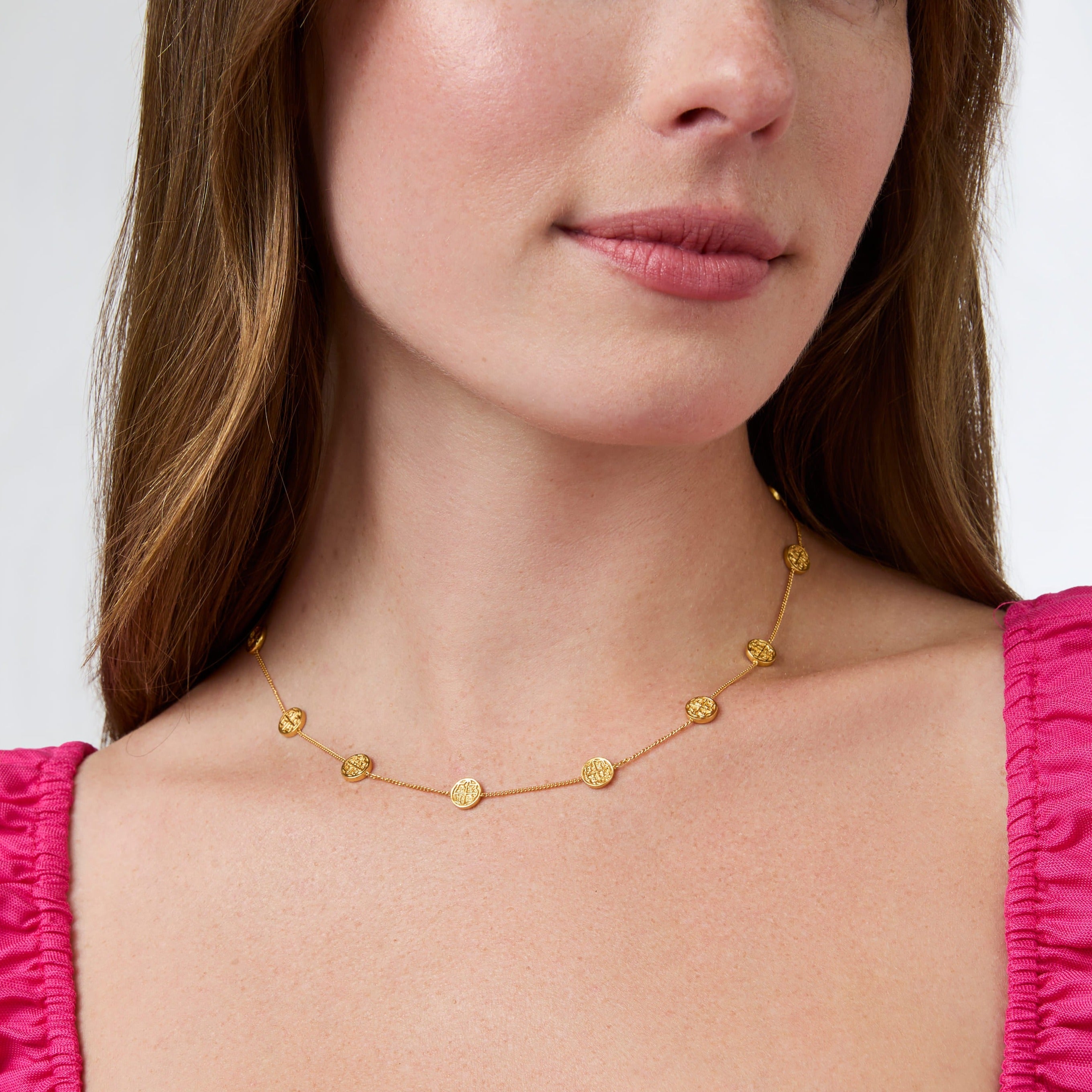 Valencia Gold Delicate Station Necklace | Julie Vos