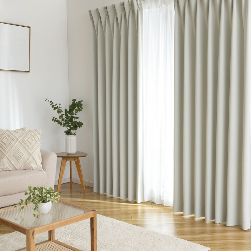 ツル カーテン JD-67031R アイボリー ｜ジャストカーテン