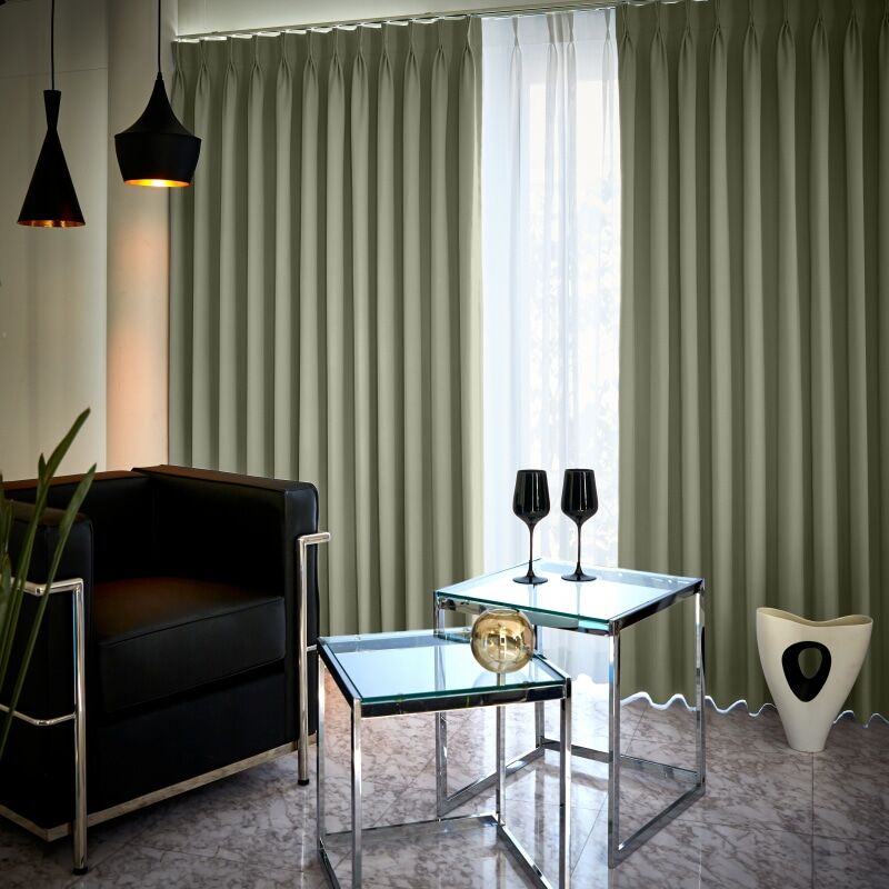 ツル カーテン JD-67273R オイスターグレー ｜ジャストカーテン