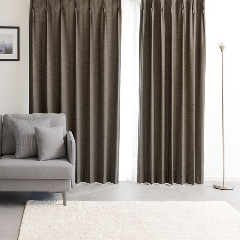 テアトル カーテン JC-89006 ブラウン ｜ジャストカーテン