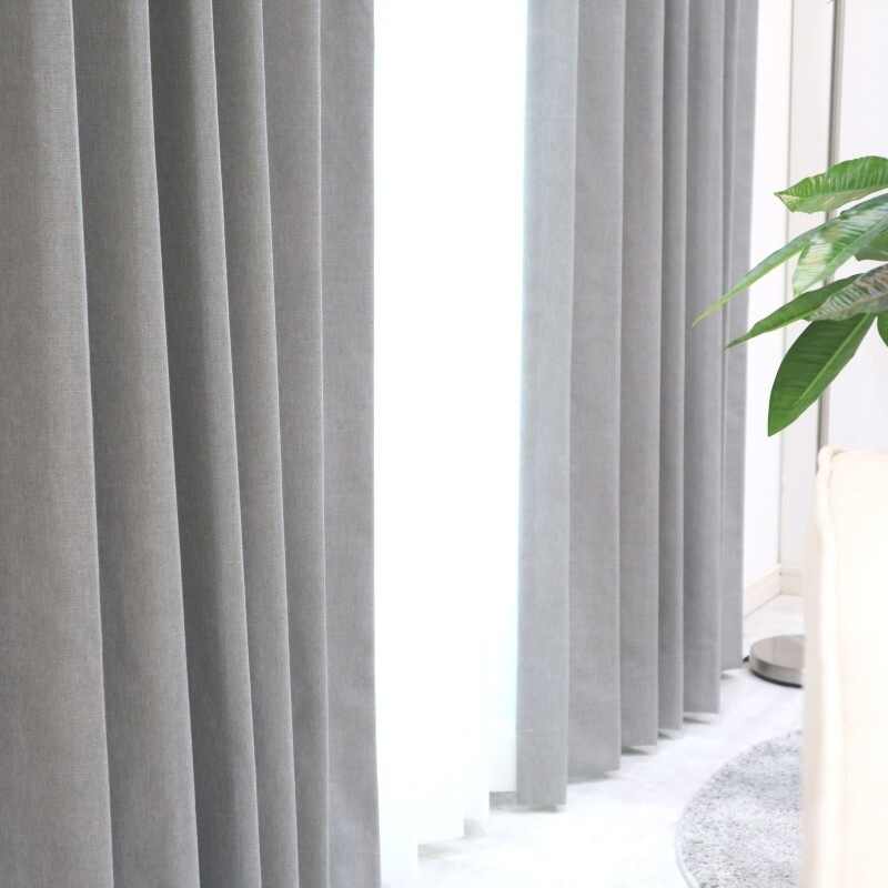 ソワレ カット生地 JF-91026 グレー ｜ジャストカーテン