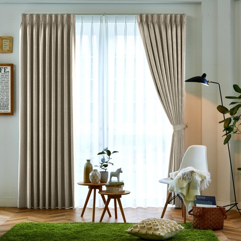 静 カーテン JF-94045R ベージュ ｜ジャストカーテン