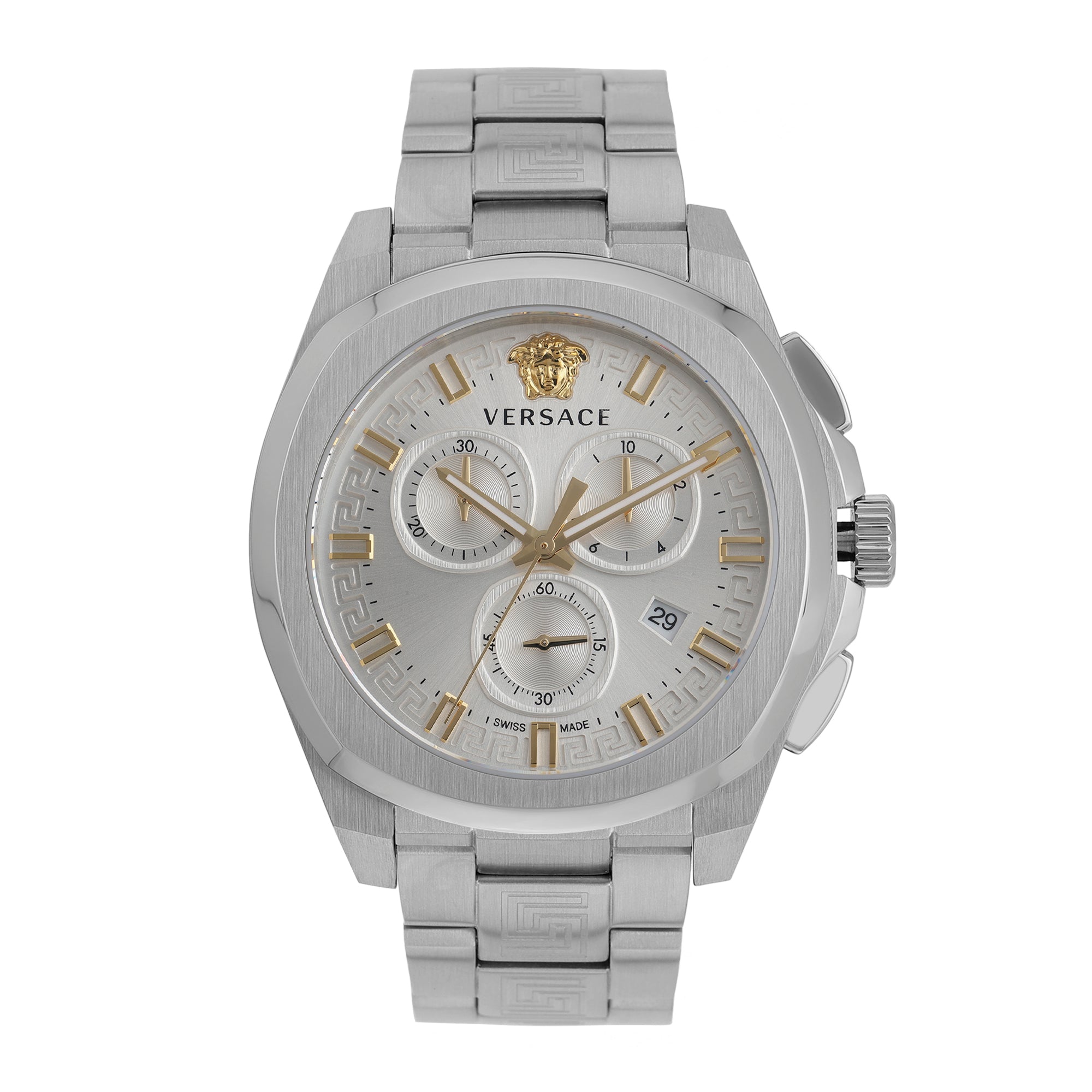Versace White Round Dial Quartz Analog Men Watch - VE7CA0623 - At