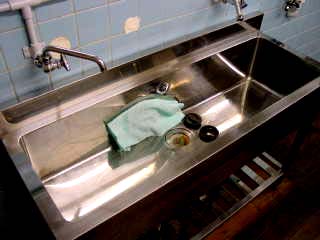 1槽シンク（業務用1槽流し台） 1200x450x高（800＋90）