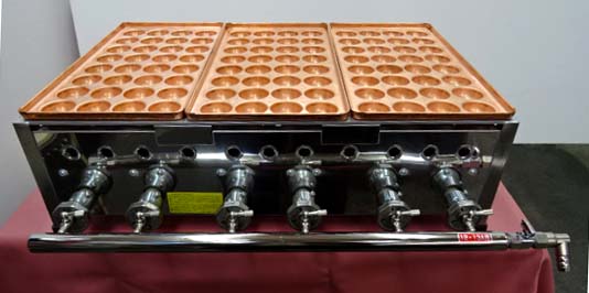 業務用たこ焼器 手打ち銅板ジャンボ32穴