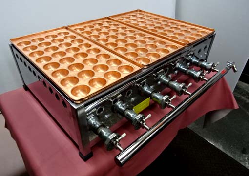 業務用たこ焼器 手打ち銅板ジャンボ32穴