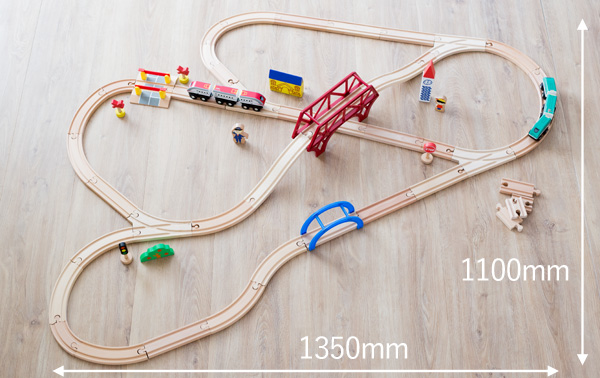 新幹線レールセット デラックス｜木のおもちゃ おもちゃの森sapporo